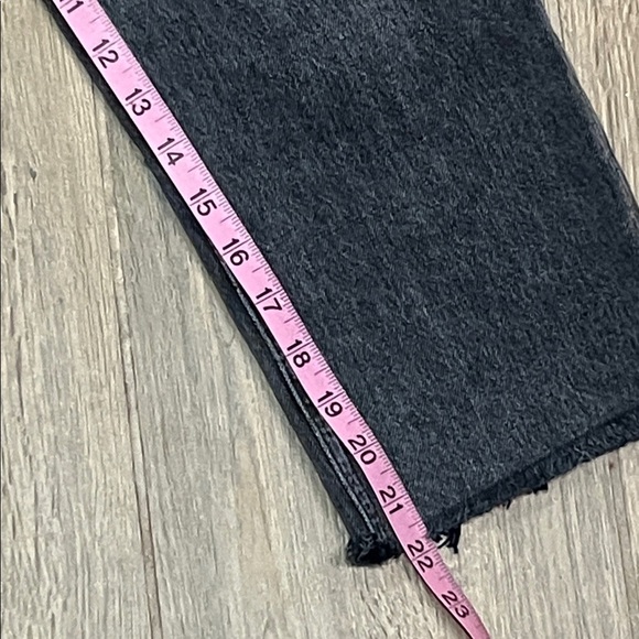 Citizens Of Humanity Jeans Daphne Vintage Black Ankle Cropped Wide Leg Fray Hem - Picture 7 of 13